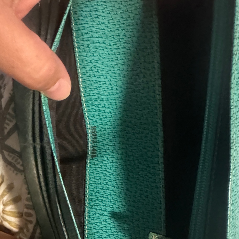 Brown and Green Patterned Wallet - Picture 3 of 3